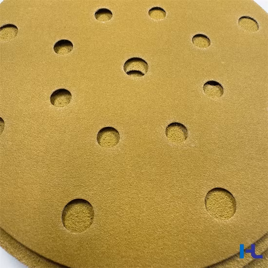 Disco de lixa de velcro de óxido de alumínio dourado de 150 mm